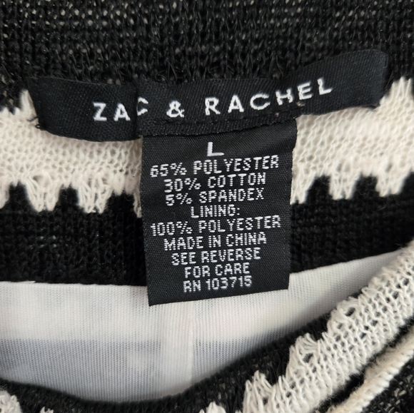 Zac & Rachel Cotton Blend Skirt Size  Large Lightweight Flare Knitted - Picture 6 of 8